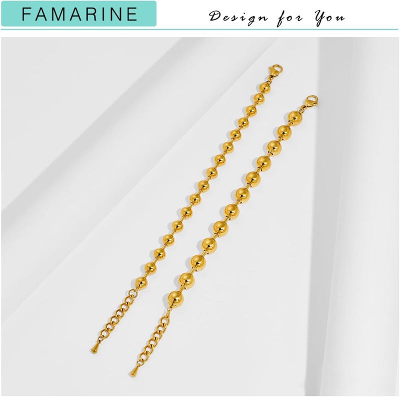 FAMARINE سوار سميك من الذهب والفضة للنساء والرجال - Image 5